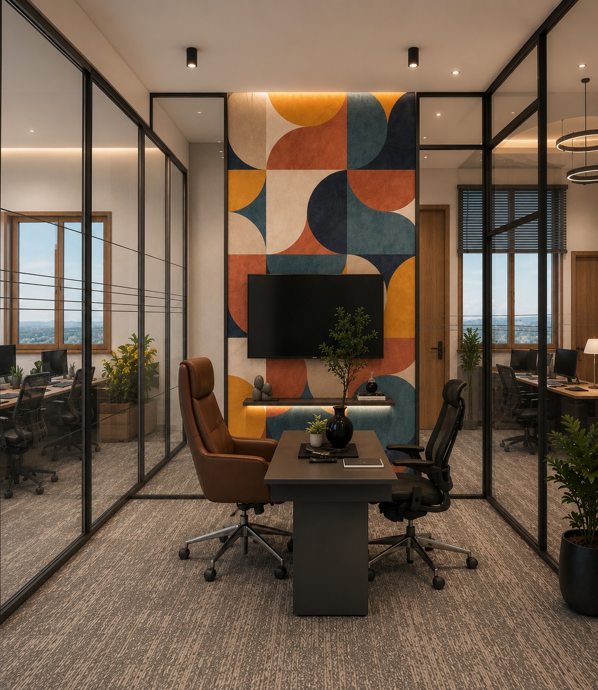 Modern cafe interior design